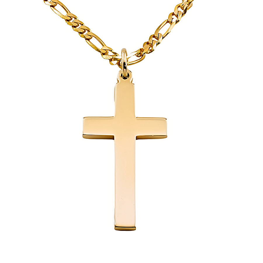 9ct gold 13.2g 20 inch Cross Pendant with chain